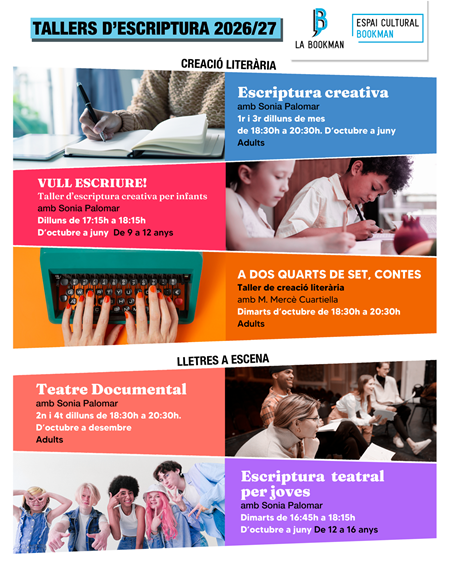 Cursos d'escriptura creativa i teatral 2026/27 | Llibreria online de Figueres i Empordà
