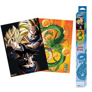 SET 2 CHIBI POSTERS DRAGON BALL GOKU & SHENRON (52X38) | 3665361084952 | Librería online de Figueres / Empordà