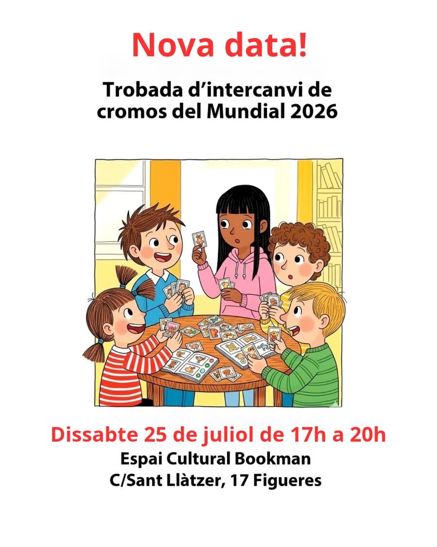 2a Trobada d'intercanvi de cromos del Mundial 2026 - Llibreria online de Figueres i Empordà