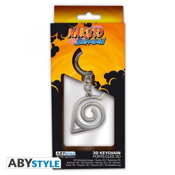 Llavero 3D de metal de Konoha de Naruto Shippuden. H. 4.1cm x L.5cm | 3700789245674 | Librería online de Figueres / Empordà