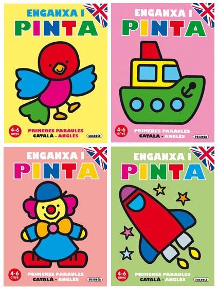 Enganxa i pinta primeres paraules català - anglès (4 títols) | 9788467705805 | Busquets, Carmen | Llibreria online de Figueres i Empordà
