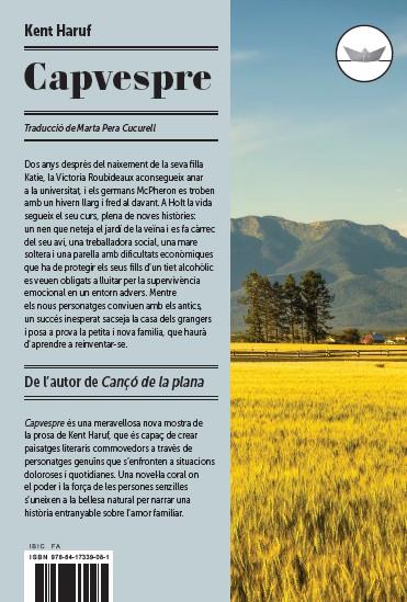 Capvespre (Trílogia de Holt #02) | 9788417339081 | Haruf, Kent | Librería online de Figueres / Empordà