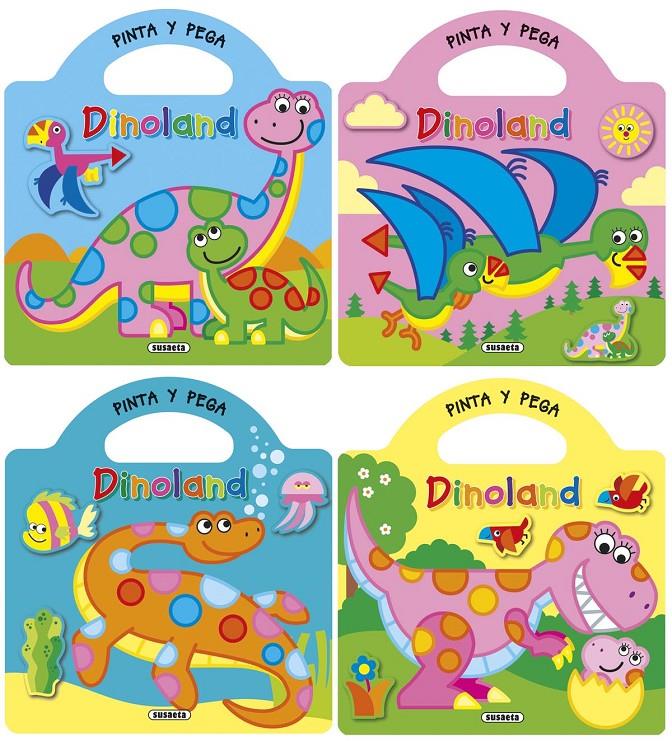 Pinta y pega - Dinoland (4 títulos) | 9788467746259 | Busquets, Jordi | Librería online de Figueres / Empordà