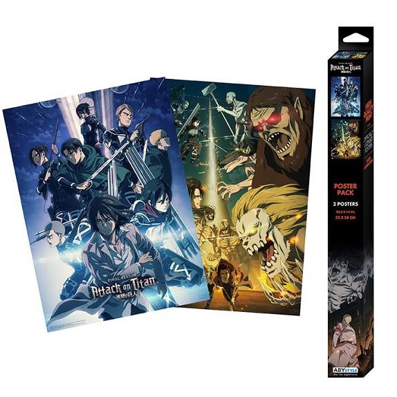 SET 2 CHIBI POSTERS ATTACK ON TITAN 52x38 | 3665361081449 | Librería online de Figueres / Empordà