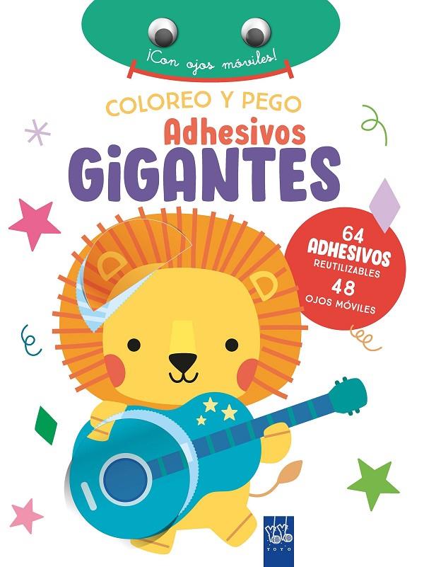 Coloreo y pego adhesivos gigantes. León | 9788408266389 | YOYO | Llibreria online de Figueres i Empordà