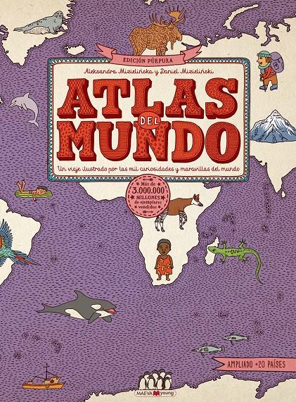 Atlas del mundo. Edición Púrpura | 9788417708832 | Mizielinska, Aleksandra/Mizielinski, Daniel | Librería online de Figueres / Empordà