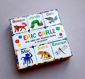 Una caja con muchos libros y un puzzle | 9788416126446 | Eric Carle | Llibreria online de Figueres i Empordà