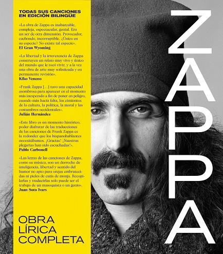 FRANK ZAPPA: OBRA LÍRICA COMPLETA. TODAS SUS CANCIONES EN EDICIÓN BILINGÜE. | 9788418404580 | Zappa, Frank | Librería online de Figueres / Empordà
