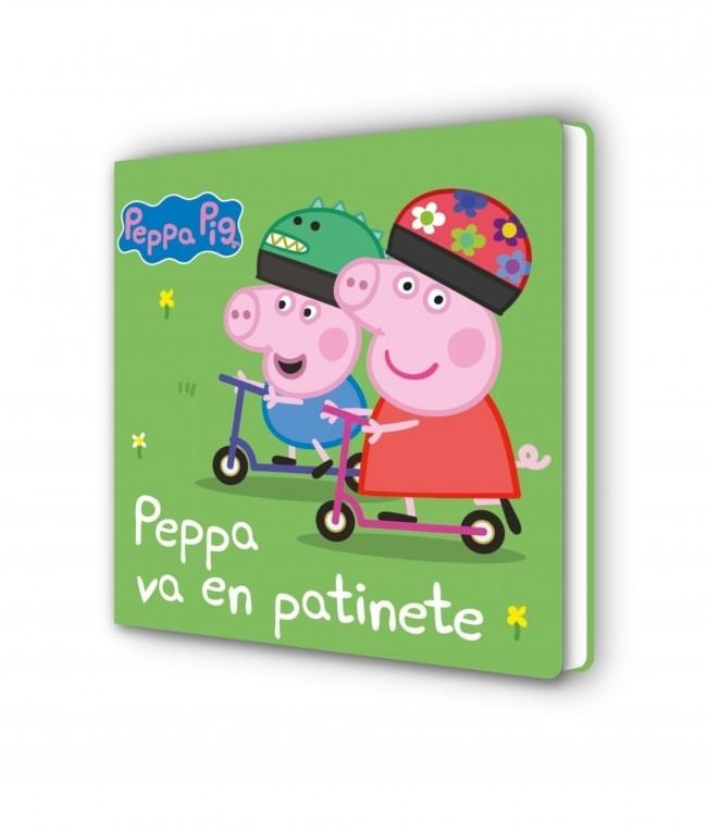 Peppa Pig. Libro de cartón - Peppa va en patinete | 9788448869540 | Hasbro | Llibreria online de Figueres i Empordà