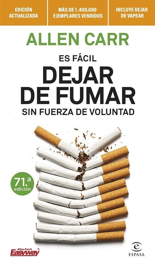 Es fácil dejar de fumar sin fuerza de voluntad | 9788467070590 | Carr, Allen | Librería online de Figueres / Empordà