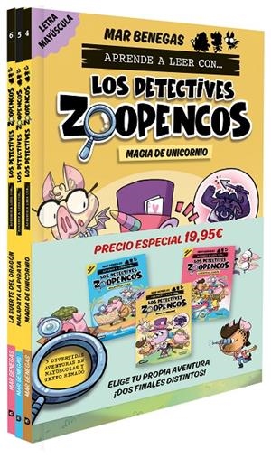 Pack Aprende a leer con... ¡Los Detectives Zoopencos! 4, 5 y 6: En letra MAYÚSCU | 9788408299226 | Benegas, Mar | Librería online de Figueres / Empordà