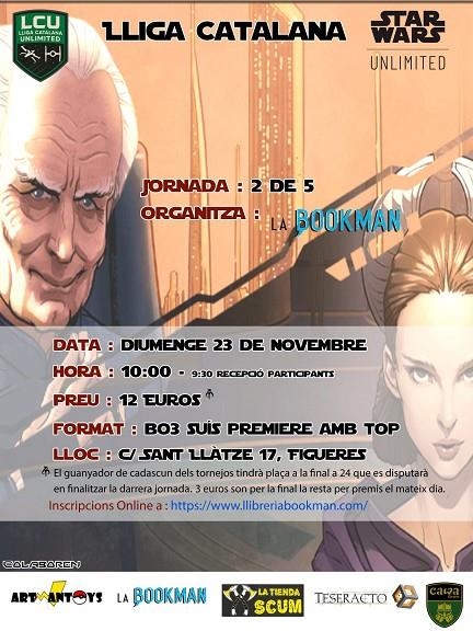 Inscripció 2a Jornada Lliga Catalana SWU 2025/2026 - Star Wars Unlimited | SWULLIGA2025 | Llibreria online de Figueres i Empordà