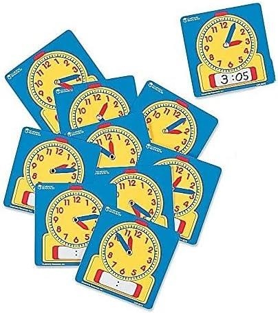 Set 10 Relojes para los Alumnos de Escribir y borrar la hora | 765023012538 | Llibreria online de Figueres i Empordà