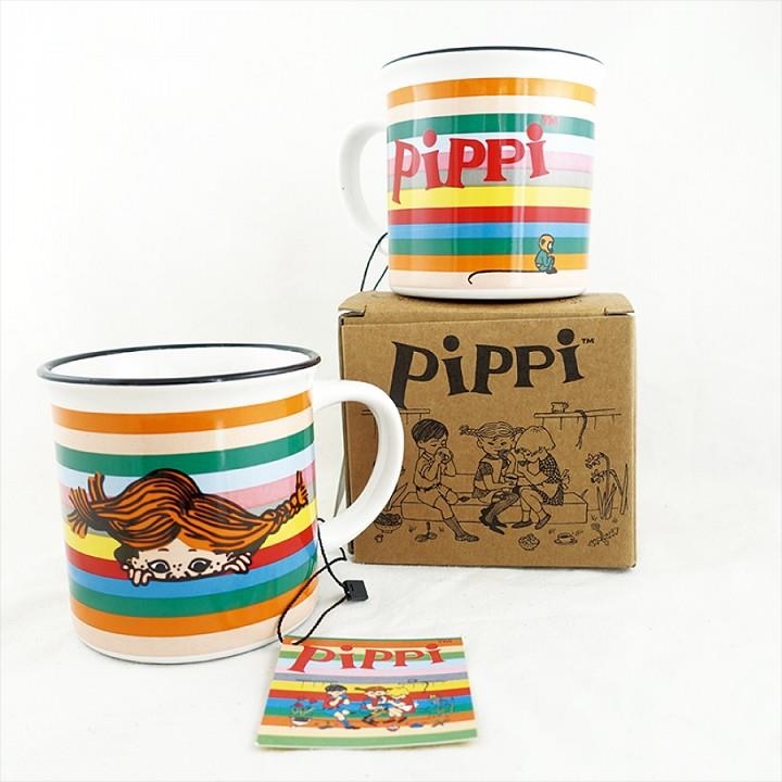 TAZA PIPPI BLANCA CON RAYAS HORIZONTALES | 8437020229128 | Lindgren, Astrid | Librería online de Figueres / Empordà