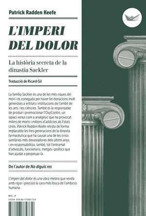 L'imperi del dolor | 9788417339739 | Keefe, Patrick Radden | Llibreria online de Figueres i Empordà
