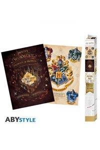 SET 2 POSTERS HARRY POTTER EMBLEMA & MERODEADOR GROUPS 52X38 | 3665361060567 | Llibreria online de Figueres i Empordà