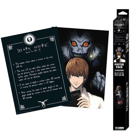 SET 2 POSTERS  DEATH NOTE L LIGHT & DEATH NOTE  GROUPS 52X38 | 3665361077473 | Librería online de Figueres / Empordà