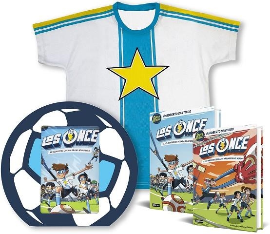 Estuche Los Once 1 + Los Once 2 con camiseta | 9788408265191 | Santiago, Roberto | Librería online de Figueres / Empordà