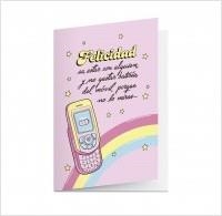 TARJETA SAN VALENTIN. FELICIDAD ES NO MIRAR EL MOVIL. LA VECINA RUBIA | 8432715098379 | La vecina rubia | Llibreria online de Figueres i Empordà